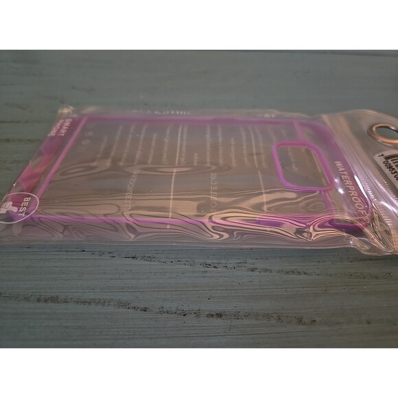 S6 Edge + Clear Purple Trim Case Fitted Case Protector New Sealed Cell Phone - Picture 4 of 5